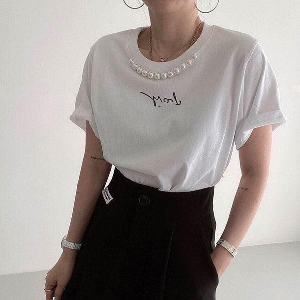 フレンチパールＴシャツ 5995-画像9-韓国ファッション通販POPREA［ポップリア］