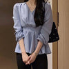 バックリボンVネックブラウス 6002-画像9-韓国ファッション通販POPREA［ポップリア］