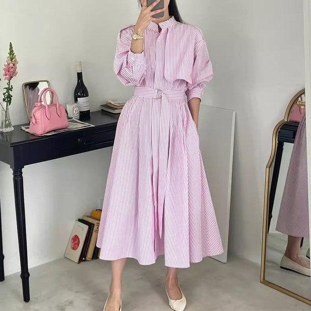 ストライプシャツワンピース﻿﻿ 6571-画像9-韓国ファッション通販POPREA［ポップリア］