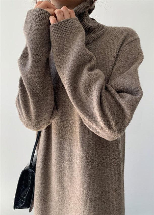 タートルネックロングニットワンピース 6319-画像9-韓国ファッション通販POPREA［ポップリア］