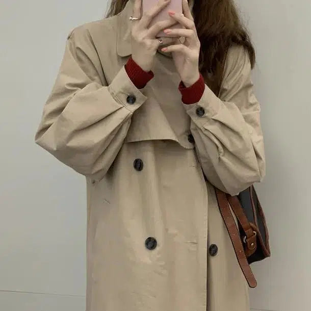 袖コンシャストレンチコート﻿ 6560-画像9-韓国ファッション通販POPREA［ポップリア］