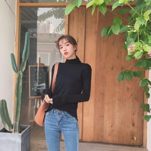 袖ボタンハイネックニット 6416-画像9-韓国ファッション通販POPREA［ポップリア］