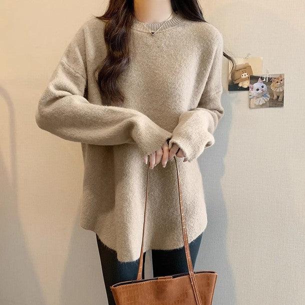 ウール混ビッグシルエットゆるニット 6465-画像9-韓国ファッション通販POPREA［ポップリア］