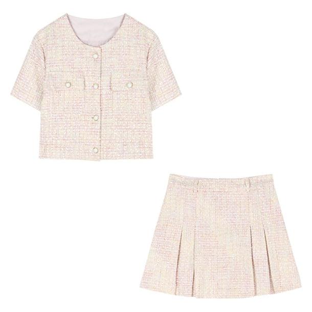 スイートツイードジャケット＆スカート﻿ 6110-画像9-韓国ファッション通販POPREA［ポップリア］