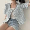 ツイード半袖ジャケット 6005-画像9-韓国ファッション通販POPREA［ポップリア］