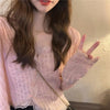 Vネックシワ加工カーディガン﻿ 6180-画像9-韓国ファッション通販POPREA［ポップリア］