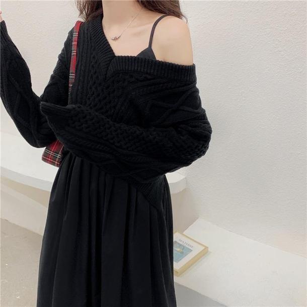 バックリボンショートニット＆ワンピ﻿﻿﻿﻿﻿﻿﻿ 6280-画像9-韓国ファッション通販POPREA［ポップリア］