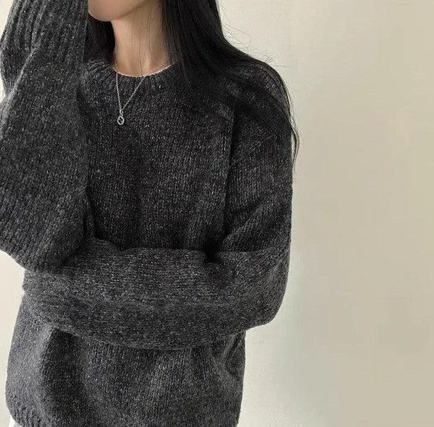 ラウンドネックドロップショルダーニット﻿﻿﻿﻿﻿ 6267-画像9-韓国ファッション通販POPREA［ポップリア］