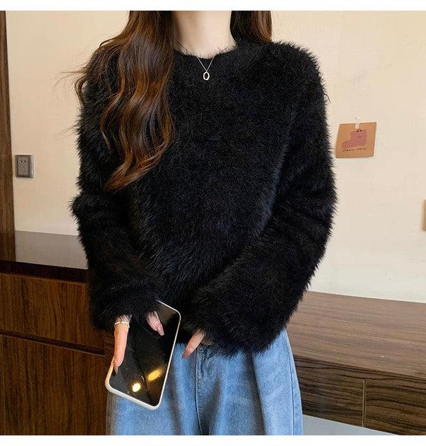 ファータッチラウンドネックニット 6375-画像9-韓国ファッション通販POPREA［ポップリア］