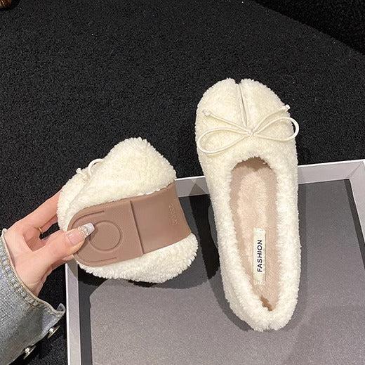 ボアリボンフラットシューズ 6379-画像9-韓国ファッション通販POPREA［ポップリア］