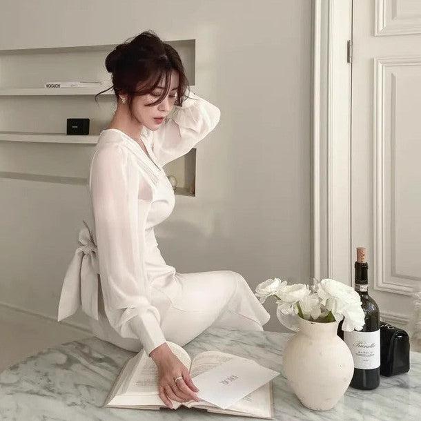 シアーマーメイドワンピースドレス 6382-画像1-韓国ファッション通販POPREA［ポップリア］