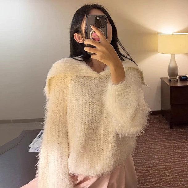 ふわふわビックカラーニット 6332-画像1-韓国ファッション通販POPREA［ポップリア］