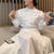 ハイネックブラウス＆ミディスカート 6542-画像1-韓国ファッション通販POPREA［ポップリア］