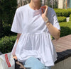 シンプルペプラムTシャツ 6033-画像1-韓国ファッション通販POPREA［ポップリア］