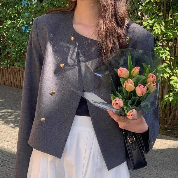 poláura オフショルカラーダブルボタンジャケット オフショルカラーダブルボタンジャケット – poláura OFFICIAL ONLINE STORE