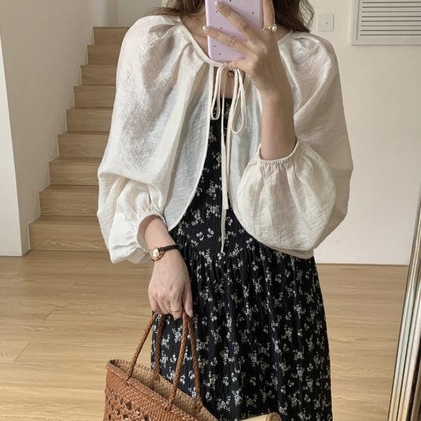 シアーボレロ&フラワーキャミワンピース﻿ 6095-画像1-韓国ファッション通販POPREA［ポップリア］