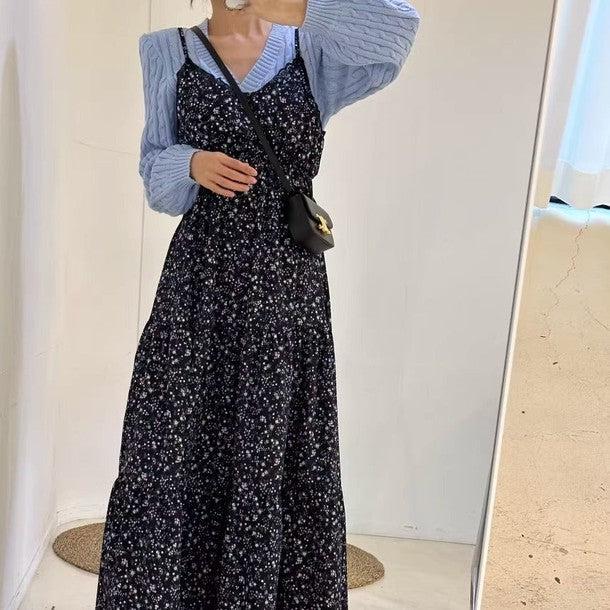 小花柄キャミソールワンピース﻿﻿ 6518-画像1-韓国ファッション通販POPREA［ポップリア］