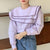 セーラーネックカラーブラウス 6623-画像1-韓国ファッション通販POPREA［ポップリア］