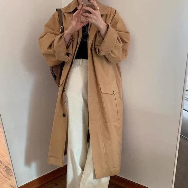 カバーオールロングコート﻿﻿﻿﻿﻿ 6272 - 韓国ファッション通販サイトPOPREA