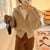 ローゲージワッフル編みニットジャケット 6314-画像1-韓国ファッション通販POPREA［ポップリア］