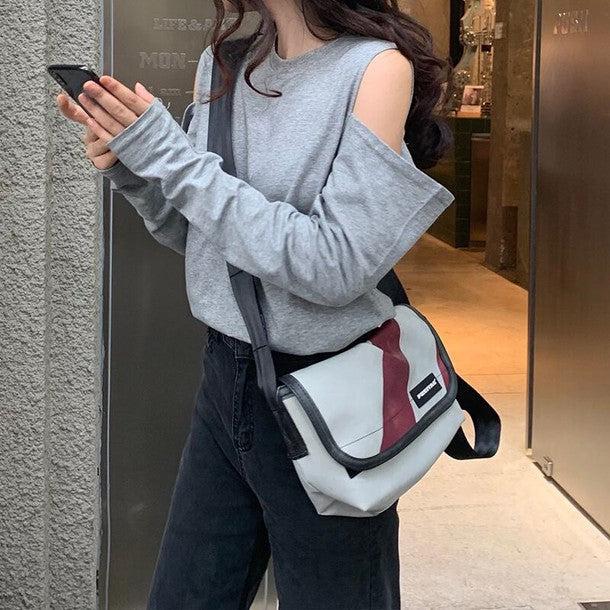 オープンショルダーロングTシャツ﻿﻿﻿﻿﻿ 6270-画像1-韓国ファッション通販POPREA［ポップリア］