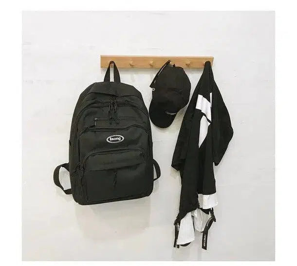 スクールスクエアリュック 6711-black_即納6711-画像8-韓国ファッション通販POPREA［ポップリア］