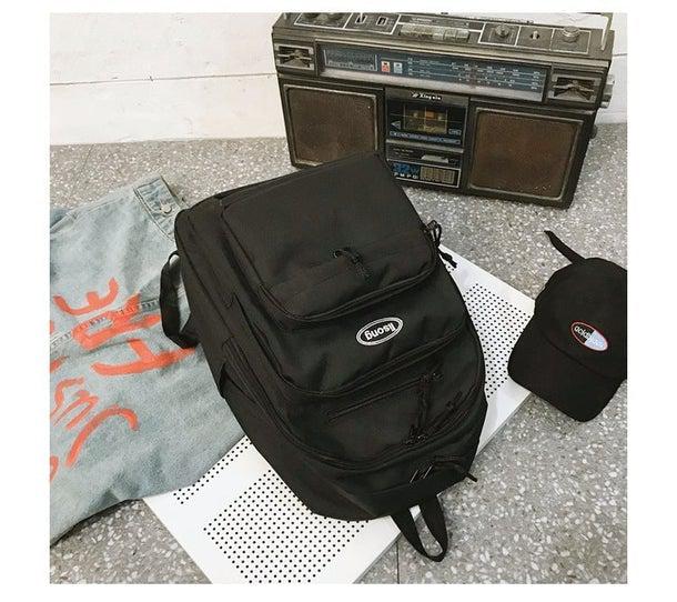 スクールスクエアリュック 6711-black_即納6711-画像9-韓国ファッション通販POPREA［ポップリア］