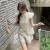 チャイナチックサマーブラウス＆パンツ﻿﻿ 6053-ivory_お取り寄せ6053-画像4-韓国ファッション通販POPREA［ポップリア］