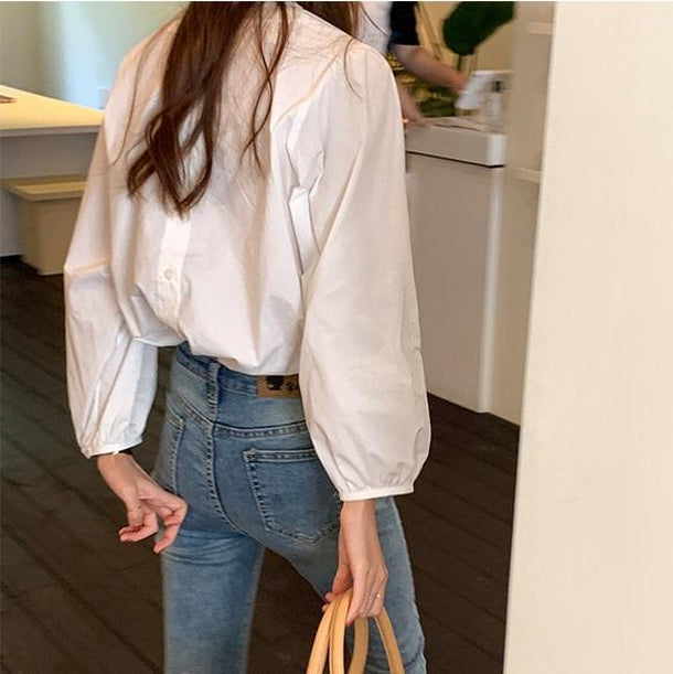 バルーンスリーブレースブラウス 2621-画像7-韓国ファッション通販POPREA［ポップリア］