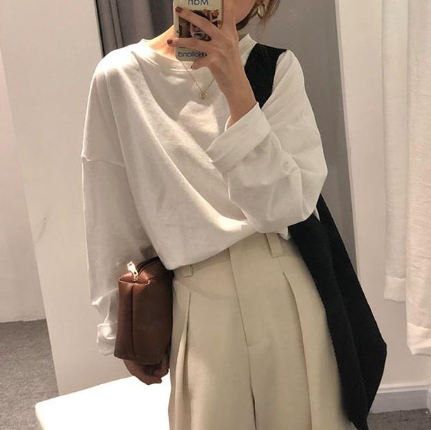 バックロゴステッカーロンTee 2693-画像7-韓国ファッション通販POPREA［ポップリア］