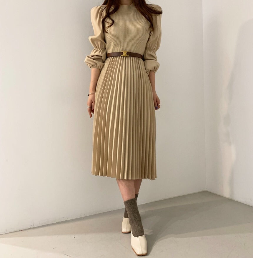 ニットドッキングワンピース 4228