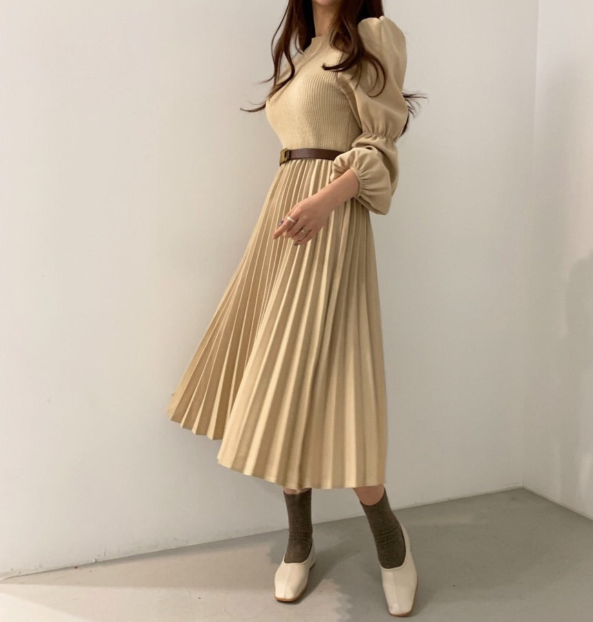 ニットドッキングワンピース 4228