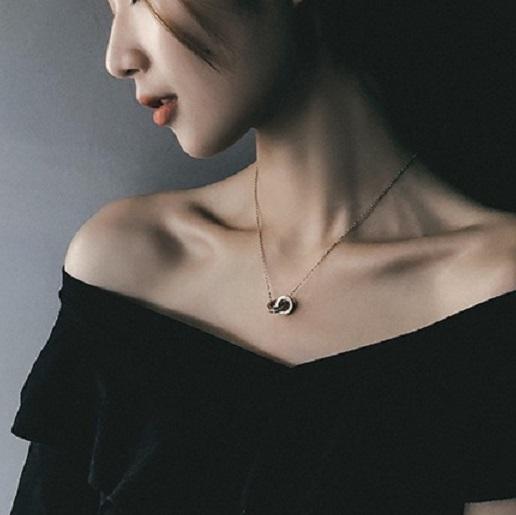 ダブルリングネックレス 2921-お取り寄せ2921-画像2-韓国ファッション通販POPREA［ポップリア］