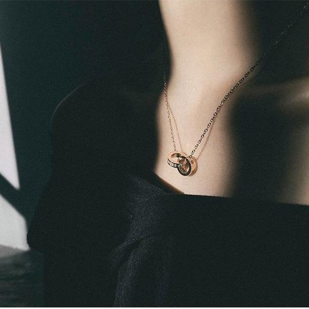 ダブルリングネックレス 2921-お取り寄せ2921-画像3-韓国ファッション通販POPREA［ポップリア］