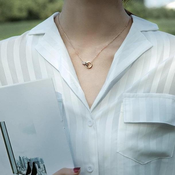 ダブルリングネックレス 2921-お取り寄せ2921-画像4-韓国ファッション通販POPREA［ポップリア］