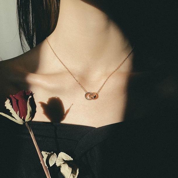 ダブルリングネックレス 2921-お取り寄せ2921-画像1-韓国ファッション通販POPREA［ポップリア］