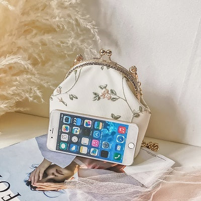 ヴィンテージレースフラワーがま口バッグ 1533の商品画像_7