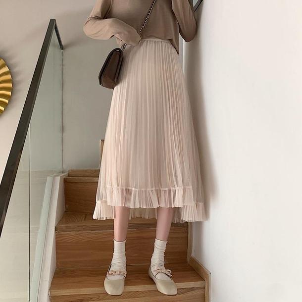 アシメシースルースカート 3109-画像1-POPREA