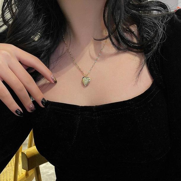 ゴールドハートネックレス 3137-お取り寄せ3137-画像5-韓国ファッション通販POPREA［ポップリア］