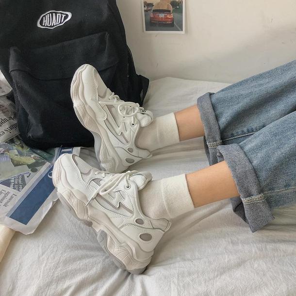 厚底ダッドシューズ 3154-white/35(22.5cm)31546-画像4-韓国ファッション通販POPREA［ポップリア］