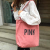 ロゴカラーキャンバスバッグ 3168-pink_お取り寄せ31683-画像4-韓国ファッション通販POPREA［ポップリア］
