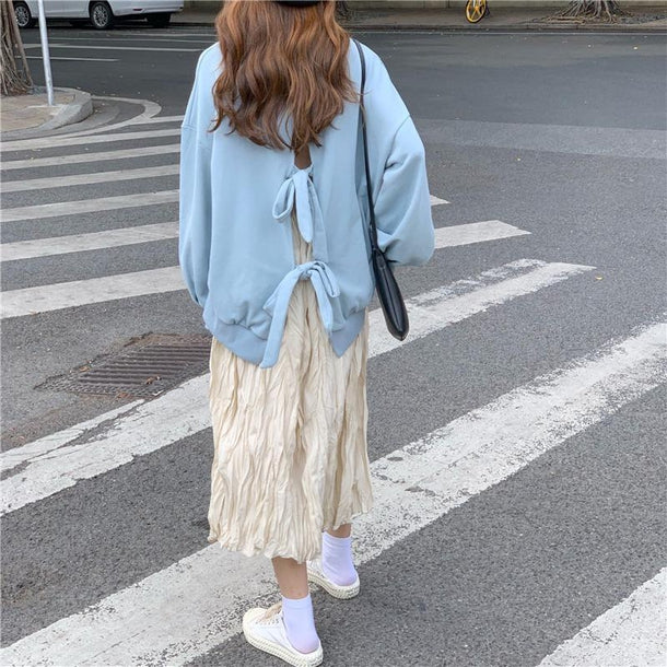 バックリボンスウェット 3179-お取り寄せ3179-画像8-韓国ファッション通販POPREA［ポップリア］