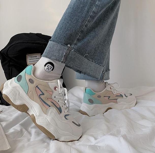 カジュアルダッドシューズ 3225-blue/35(22.5cm)_お取り寄せ32256-画像3-韓国ファッション通販POPREA［ポップリア］