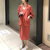 スカートスリーピース 3276-red_お取り寄せ32761-画像2-韓国ファッション通販POPREA［ポップリア］