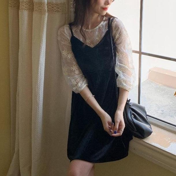 フラワーシースルービスチェセット 3277-お取り寄せ3277-画像1-韓国ファッション通販POPREA［ポップリア］