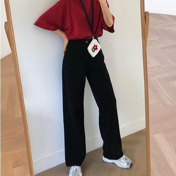 カジュアルワイドパンツ 3425-black/S_お取り寄せ342510-画像6-韓国ファッション通販POPREA［ポップリア］