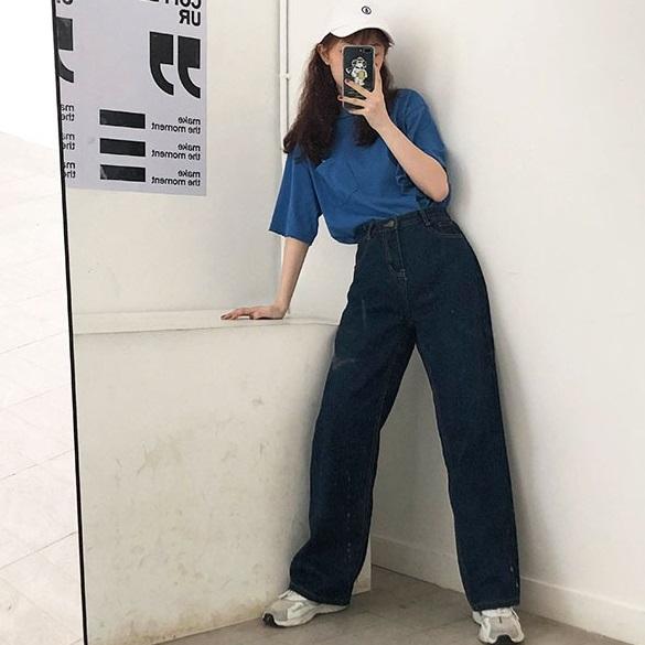 カジュアルワイドパンツ 3425-navy/S_お取り寄せ34257-画像5-韓国ファッション通販POPREA［ポップリア］