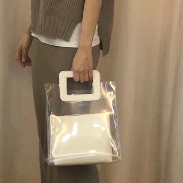 ポシェット＆クリアバッグ 3441-white_お取り寄せ34412-画像3-韓国ファッション通販POPREA［ポップリア］