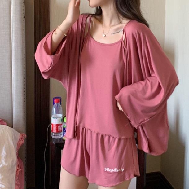 ルームウェア3ピース 3462-pink_お取り寄せ34621-画像1-韓国ファッション通販POPREA［ポップリア］