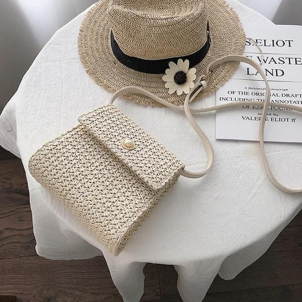 メトロポリタンストローバッグ 3714-ivory_お取り寄せ37141-画像1-韓国ファッション通販POPREA［ポップリア］